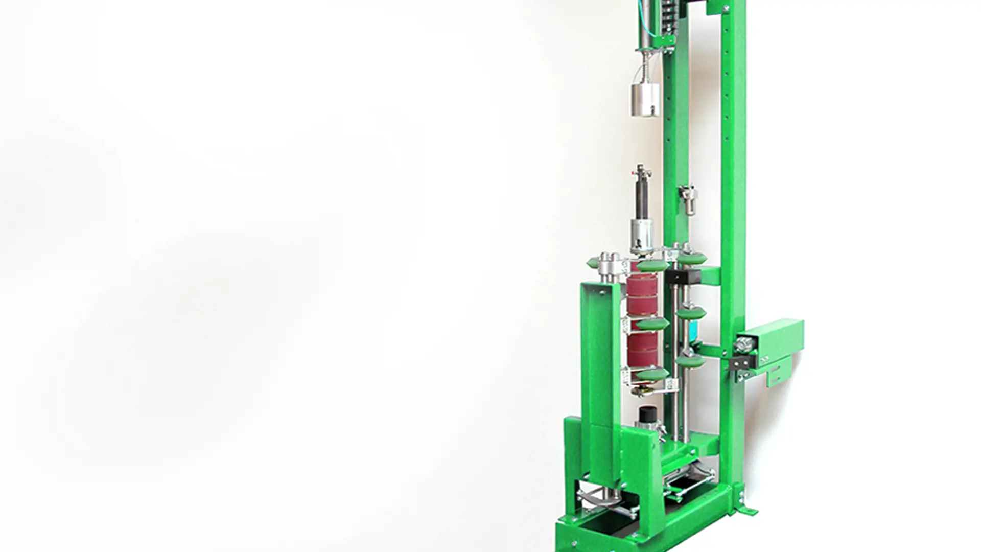 image of a green valve orientation machine